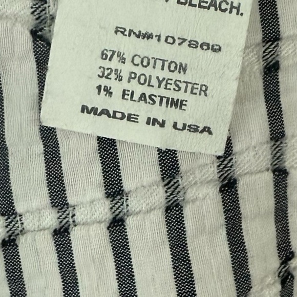 Linnea Women's Jacket White Stripped 3/4 Sleeve Textured Pocket Blazer Sz Medium - Picture 4 of 7